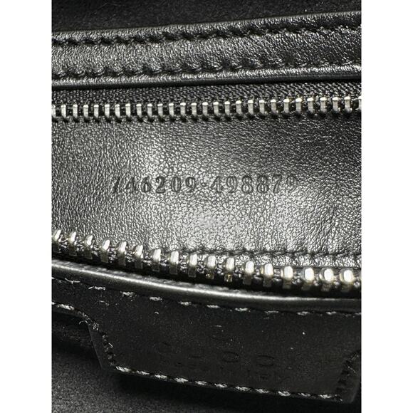 GUCCI Deco Large Camelia Black Quilted Leather Hobo Tote Chain Shoulder Bag - Picture 6 of 9